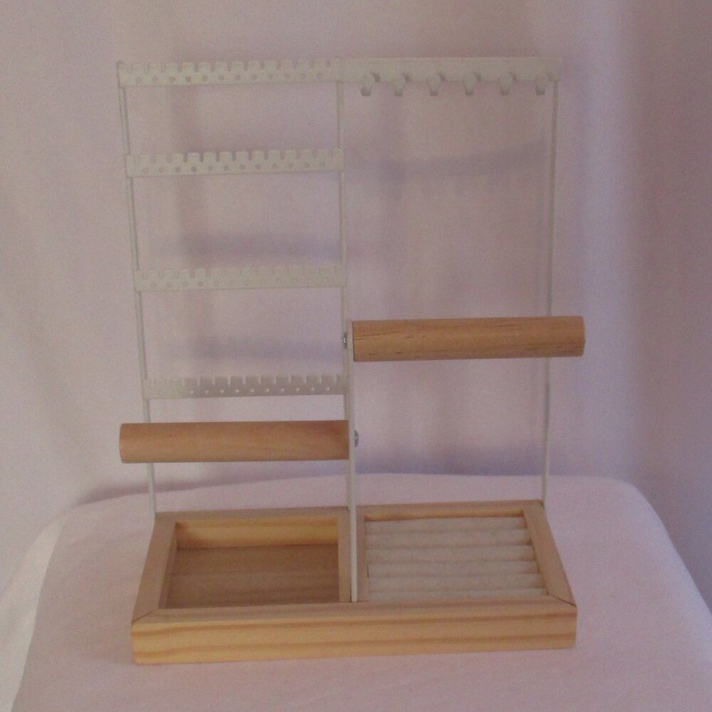 Iron Jewellery Stand Organiser Necklaces Bracelets Earring Jewelry Display Shelf